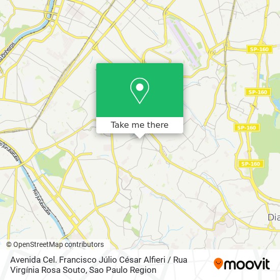 Avenida Cel. Francisco Júlio César Alfieri / Rua Virgínia Rosa Souto map