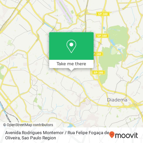 Mapa Avenida Rodrigues Montemor / Rua Felipe Fogaça de Oliveira