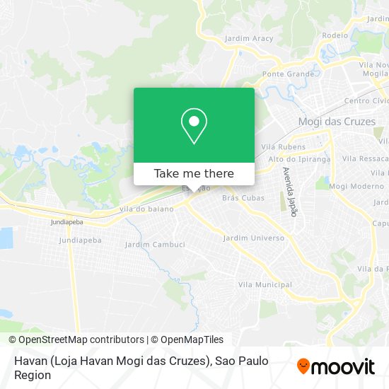 Mapa Havan (Loja Havan Mogi das Cruzes)