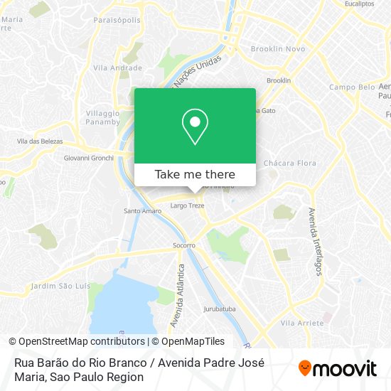 Mapa Rua Barão do Rio Branco / Avenida Padre José Maria