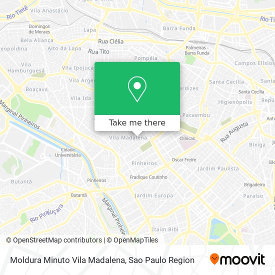 Moldura Minuto Vila Madalena map