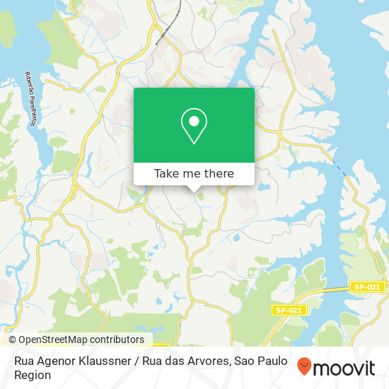 Rua Agenor Klaussner / Rua das Arvores map