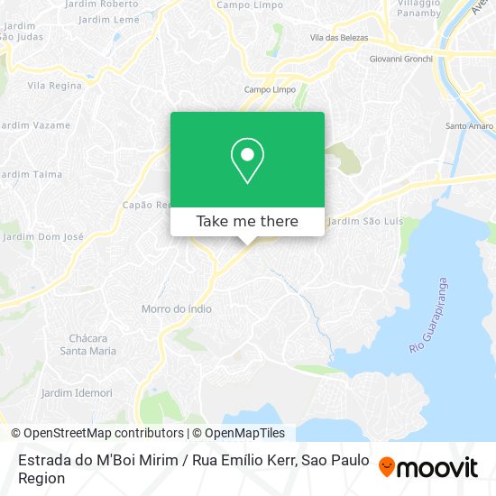 Mapa Estrada do M'Boi Mirim / Rua Emílio Kerr