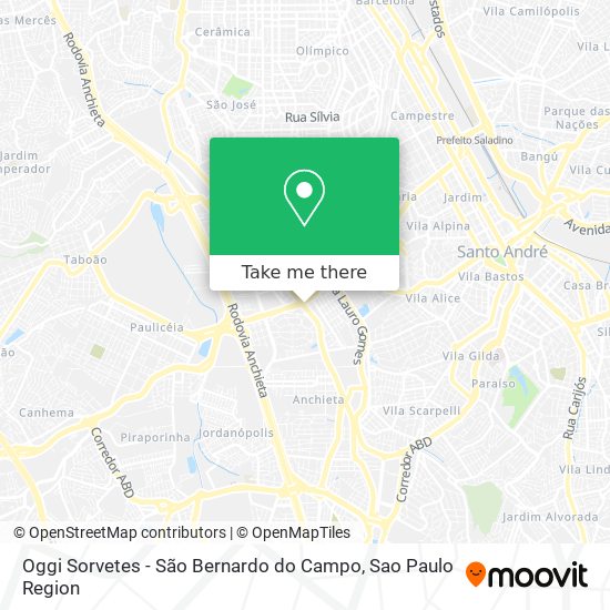 Oggi Sorvetes - São Bernardo do Campo map