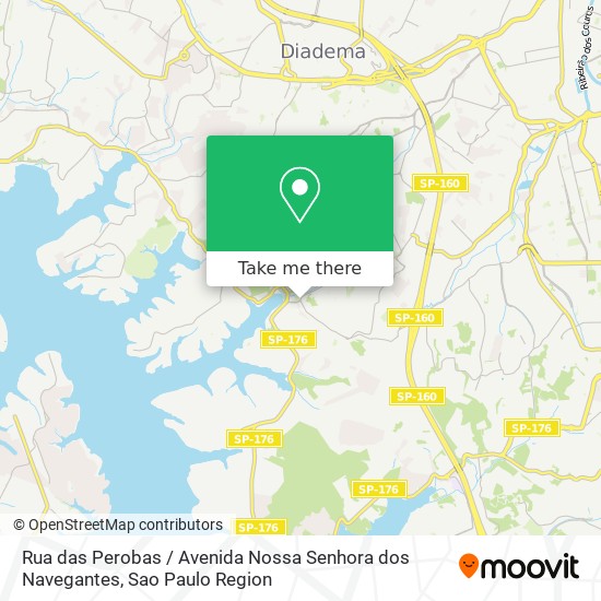 Mapa Rua das Perobas / Avenida Nossa Senhora dos Navegantes