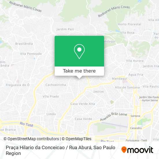 Mapa Praça Hilario da Conceicao / Rua Aburá