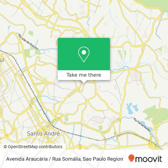 Mapa Avenida Araucária / Rua Somália