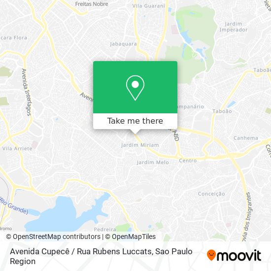 Avenida Cupecê / Rua Rubens Luccats map