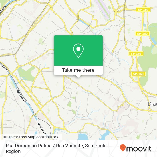 Mapa Rua Domênico Palma / Rua Variante