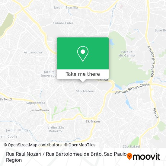 Rua Raul Nozari / Rua Bartolomeu de Brito map