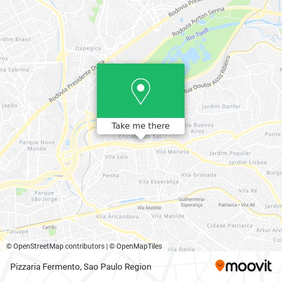 Pizzaria Fermento map