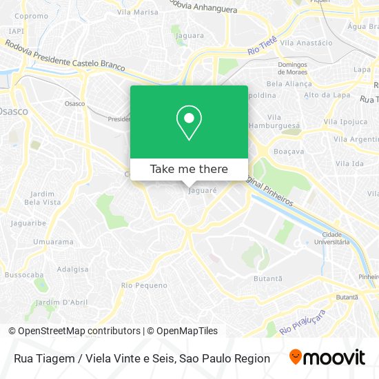 Mapa Rua Tiagem / Viela Vinte e Seis