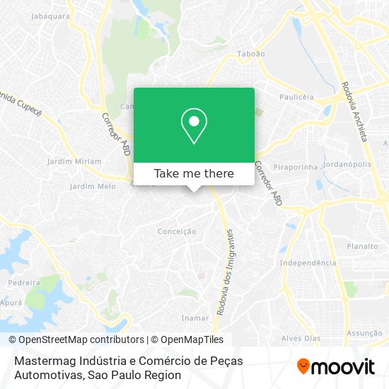 Mapa Mastermag Indústria e Comércio de Peças Automotivas