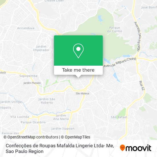 Confecções de Roupas Mafalda Lingerie Ltda- Me map