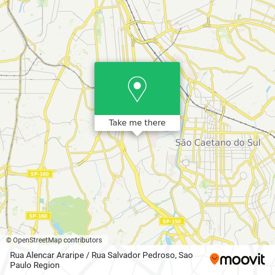 Mapa Rua Alencar Araripe / Rua Salvador Pedroso