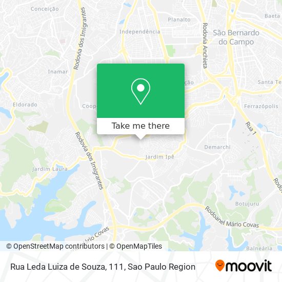 Mapa Rua Leda Luiza de Souza, 111