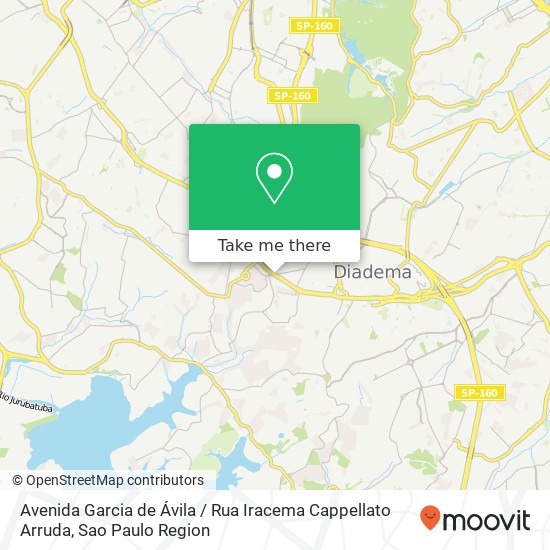 Mapa Avenida Garcia de Ávila / Rua Iracema Cappellato Arruda