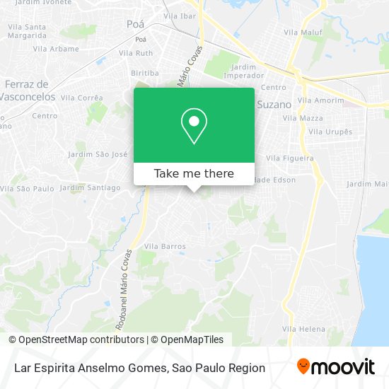 Lar Espirita Anselmo Gomes map