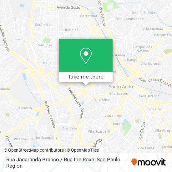 Rua Jacaranda Branco / Rua Ipê Roxo map