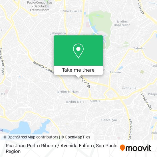 Mapa Rua Joao Pedro Ribeiro / Avenida Fulfaro