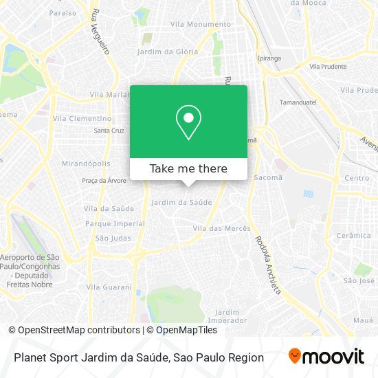 Planet Sport Jardim da Saúde map