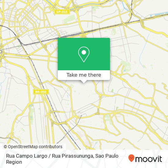 Mapa Rua Campo Largo / Rua Pirassununga