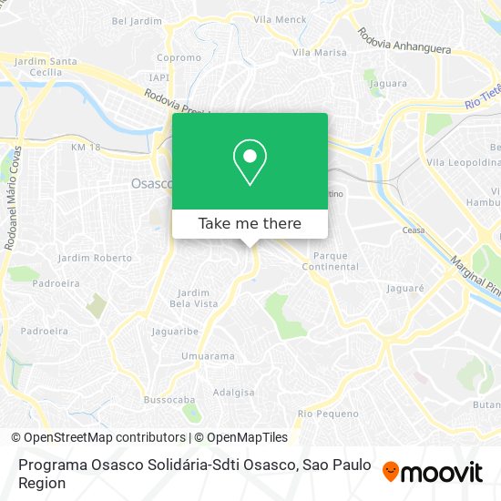 Mapa Programa Osasco Solidária-Sdti Osasco