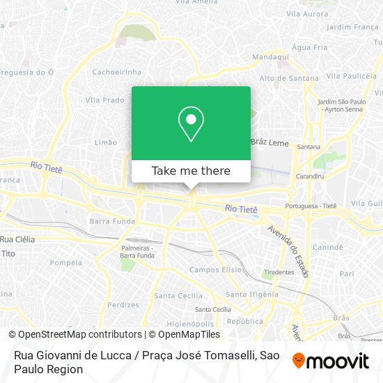 Mapa Rua Giovanni de Lucca / Praça José Tomaselli