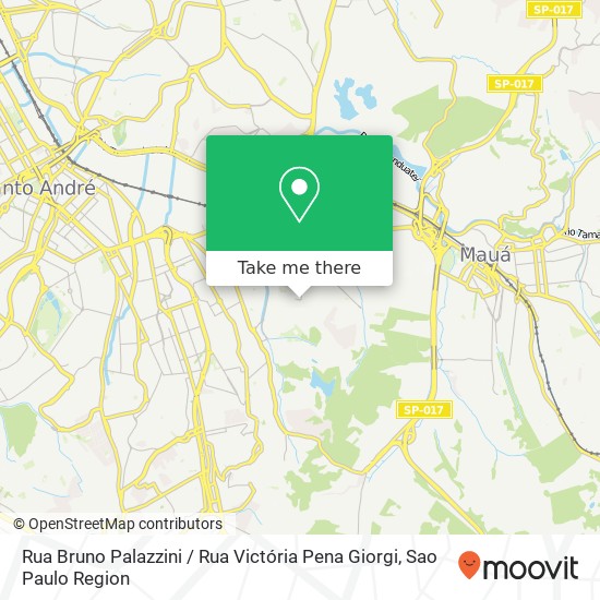 Mapa Rua Bruno Palazzini / Rua Victória Pena Giorgi