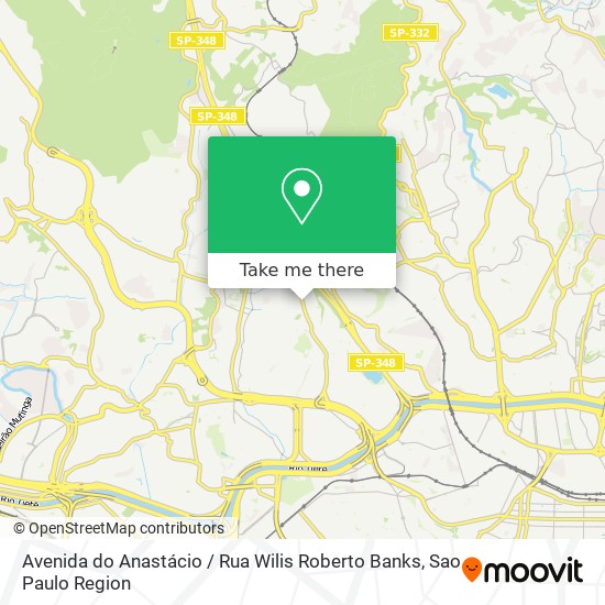 Mapa Avenida do Anastácio / Rua Wilis Roberto Banks
