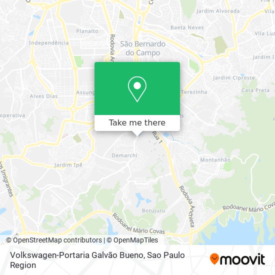 Mapa Volkswagen-Portaria Galvão Bueno