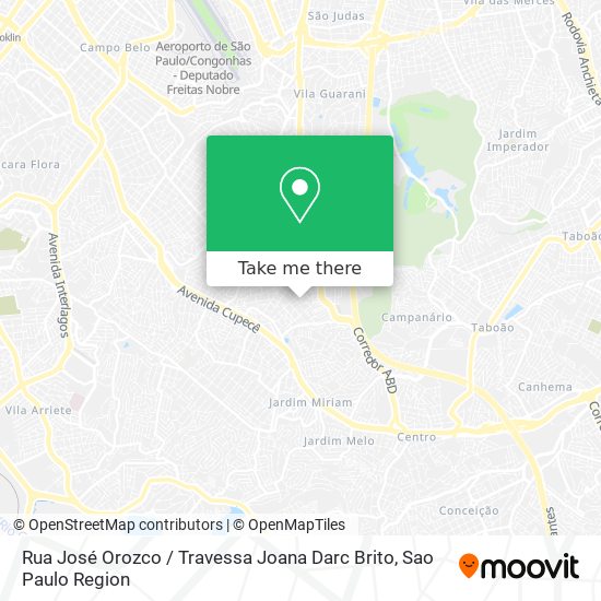 Rua José Orozco / Travessa Joana Darc Brito map