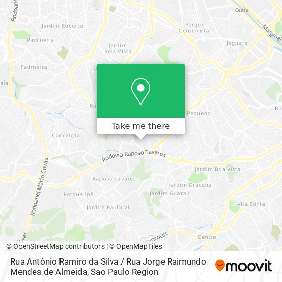 Mapa Rua Antônio Ramiro da Silva / Rua Jorge Raimundo Mendes de Almeida