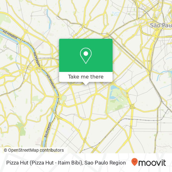 Mapa Pizza Hut (Pizza Hut - Itaim Bibi)