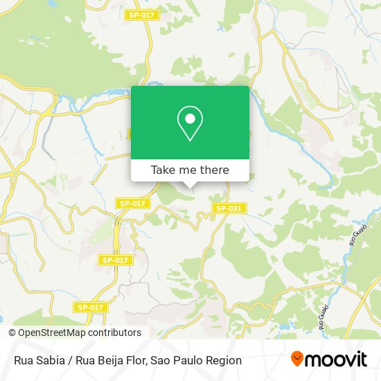 Mapa Rua Sabia / Rua Beija Flor