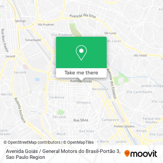 Avenida Goiás / General Motors do Brasil-Portão 3 map