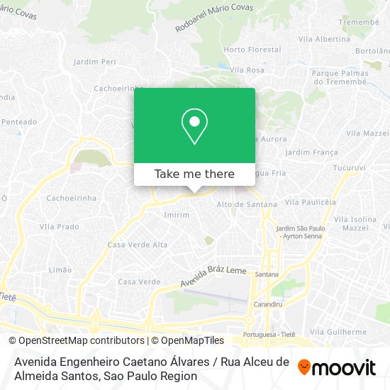 Mapa Avenida Engenheiro Caetano Álvares / Rua Alceu de Almeida Santos
