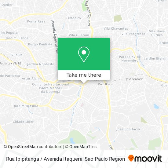 Rua Ibipitanga / Avenida Itaquera map