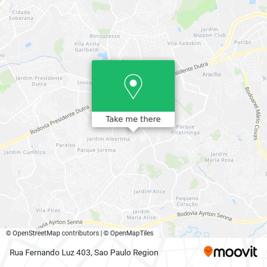 Mapa Rua Fernando Luz 403