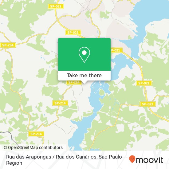 Mapa Rua das Arapongas / Rua dos Canários