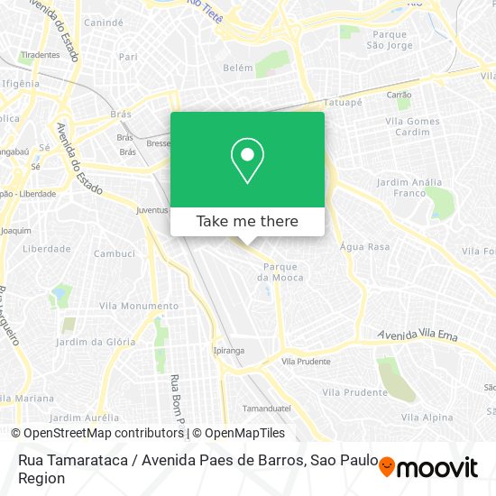 Rua Tamarataca / Avenida Paes de Barros map