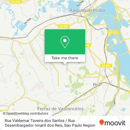 Mapa Rua Valdemar Taveira dos Santos / Rua Desembargador Isnard dos Reis