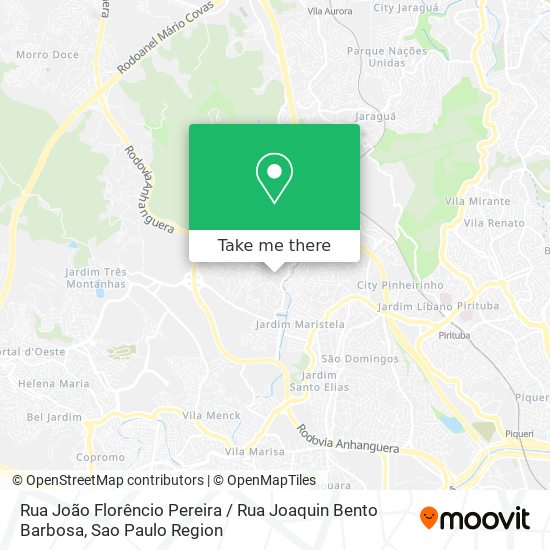 Mapa Rua João Florêncio Pereira / Rua Joaquin Bento Barbosa