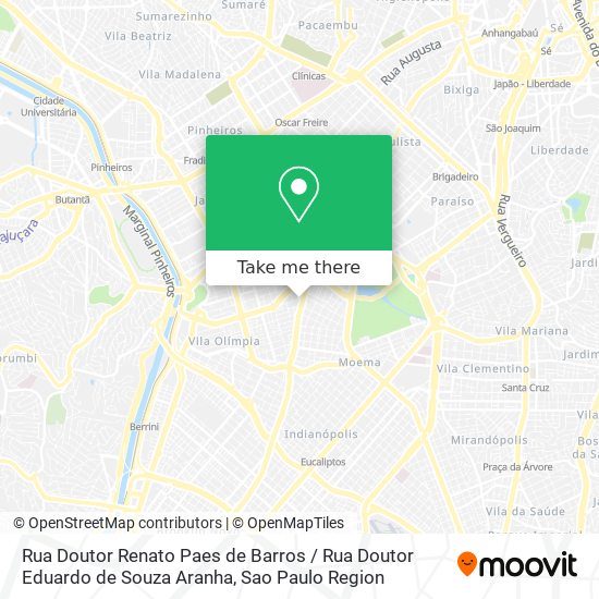 Mapa Rua Doutor Renato Paes de Barros / Rua Doutor Eduardo de Souza Aranha