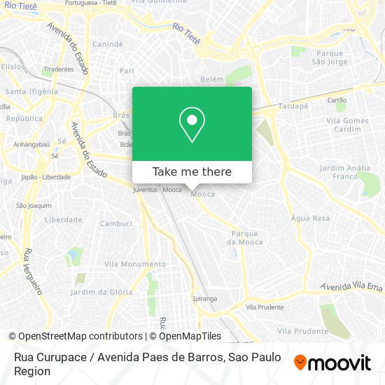 Rua Curupace / Avenida Paes de Barros map