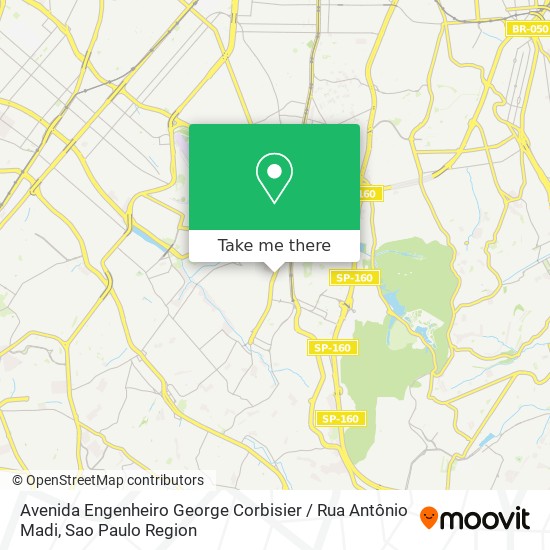 Mapa Avenida Engenheiro George Corbisier / Rua Antônio Madi
