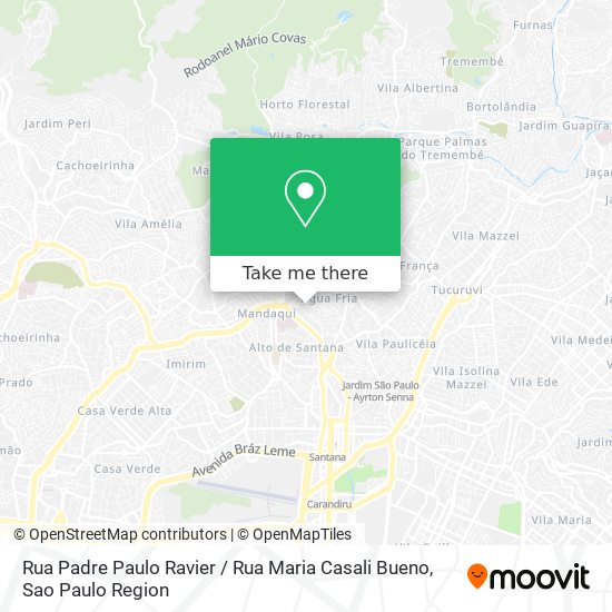 Mapa Rua Padre Paulo Ravier / Rua Maria Casali Bueno