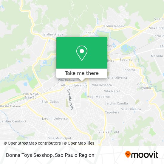 Mapa Donna Toys Sexshop