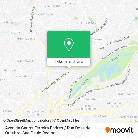 Mapa Avenida Carlos Ferreira Endres / Rua Doze de Outubro