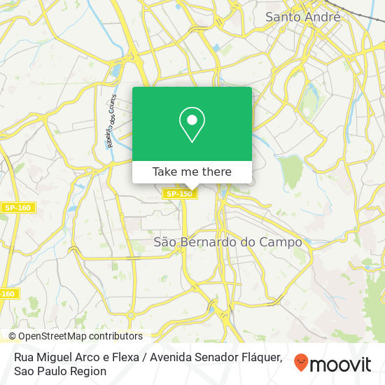 Mapa Rua Miguel Arco e Flexa / Avenida Senador Fláquer